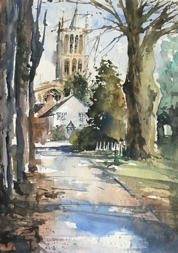 Church Walk Melton Mowbray Original Watercolour