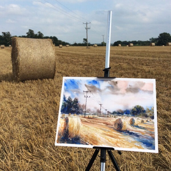 'Fields of Golden Rolls' Original Watercolour